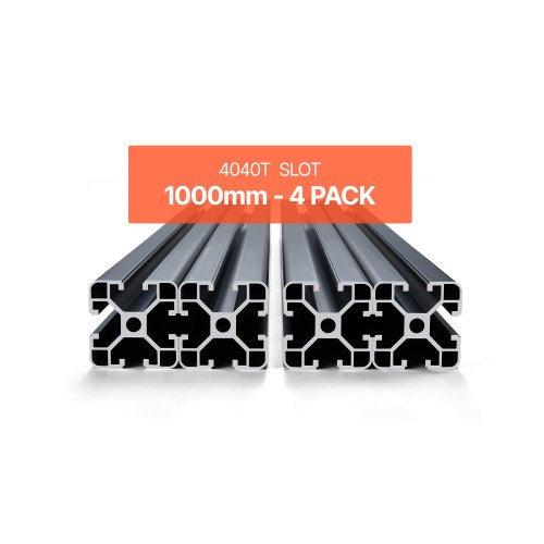 4PCS 39.4 in (1000mm) T Slot 4040 Aluminum Extrusion Profile, European Standard Anodized Linear Rail, High-Strength Extruded Aluminum Rail for 3D Printer, CNC Machine DIY, Laser Engraving, Black