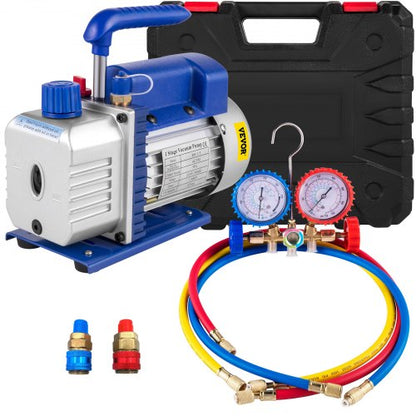 233 L/min(4CFM) 246W(1/3HP) Vacuum Pump ac vacuum pump aircon vacuum pump vacuum chamber vacuum drying pump HVAC Refrigeration R22 R12 R134A R502 Air-Condition Adapter A/C
