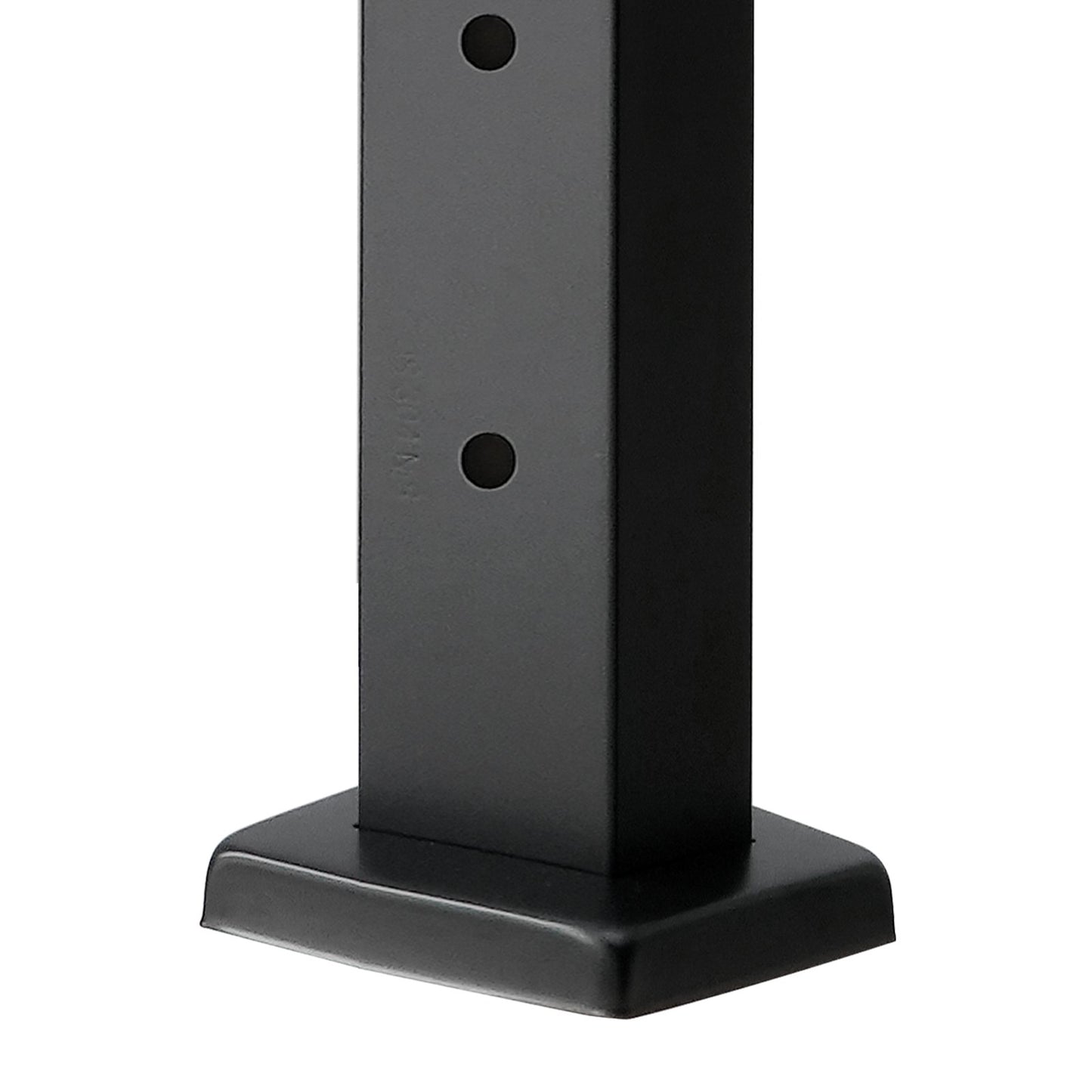 4-pack kabelräckesstolpe, 42x1x2 tum horisontellt hål för däckräcke med förborrade hål, kabelräckesstolpe i rostfritt stål med horisontellt och böjt fäste, svart, 4JZLGZXHS106REP67001V0