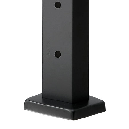 4-pack kabelräckesstolpe, 42x1x2 tum horisontellt hål för däckräcke med förborrade hål, kabelräckesstolpe i rostfritt stål med horisontellt och böjt fäste, svart, 4JZLGZXHS106REP67001V0