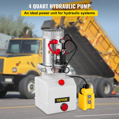 3.8 L Single Acting Hydraulic Pump Dump Trailer Lifting Remote Crane