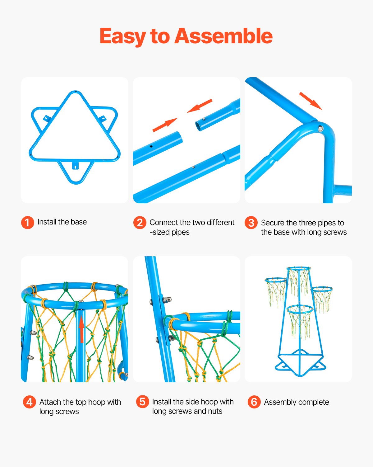 Barnbasketkorg, 4 basketkorgar för barn, bärbart basketställ med justerbar höjd och 3 bollar, basketleksak för inomhus och utomhusbruk för barn i alla åldrar, pojkar och flickor