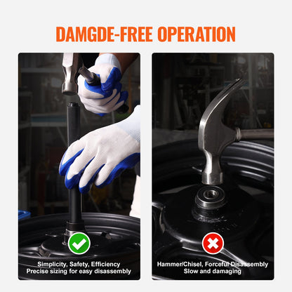 52PCS Custom Bushing Bearing & Seal Driver Set, Transmission Wheel Axle Bearing Race, Seal Driver Installer Remover, 18-65mm & 74mm Metric Discs Bush Removal Puller Bearing Press Tool Kit