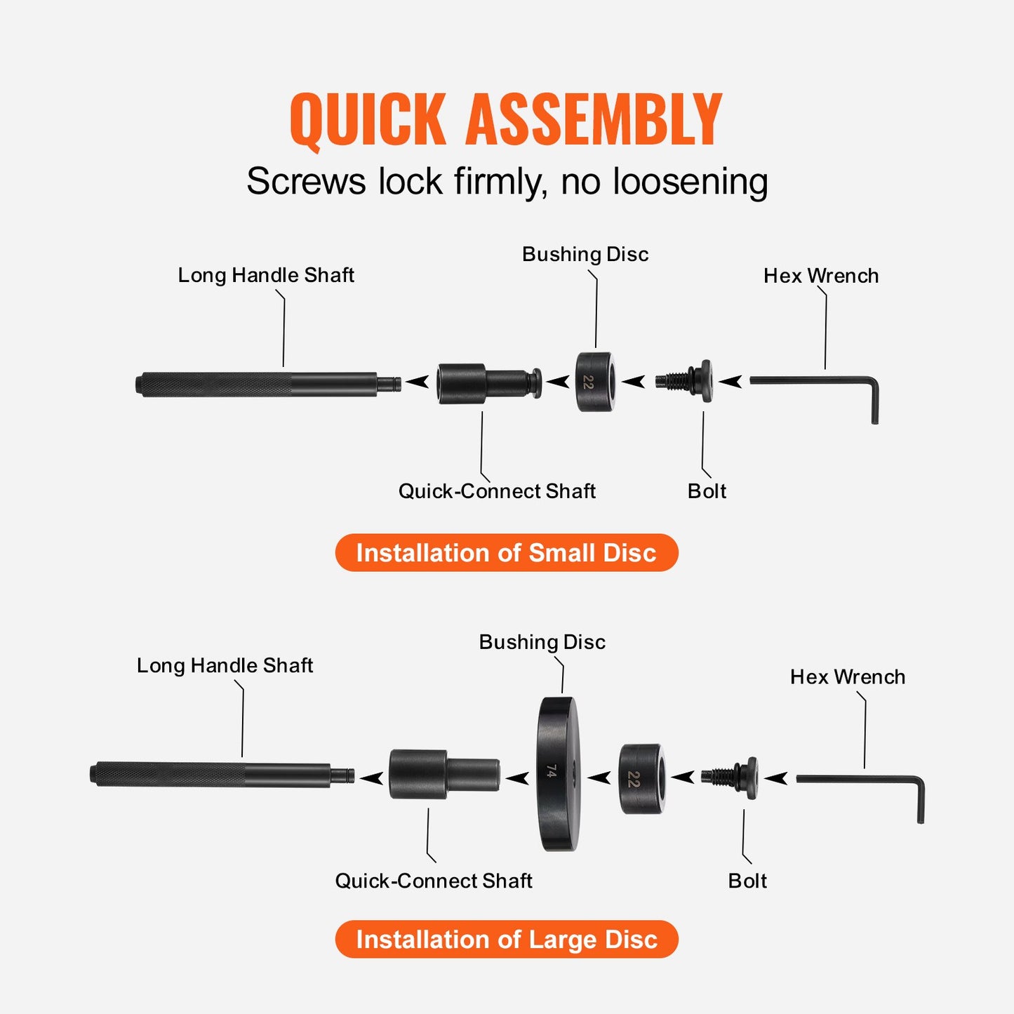 52PCS Custom Bushing Bearing & Seal Driver Set, Transmission Wheel Axle Bearing Race, Seal Driver Installer Remover, 18-65mm & 74mm Metric Discs Bush Removal Puller Bearing Press Tool Kit