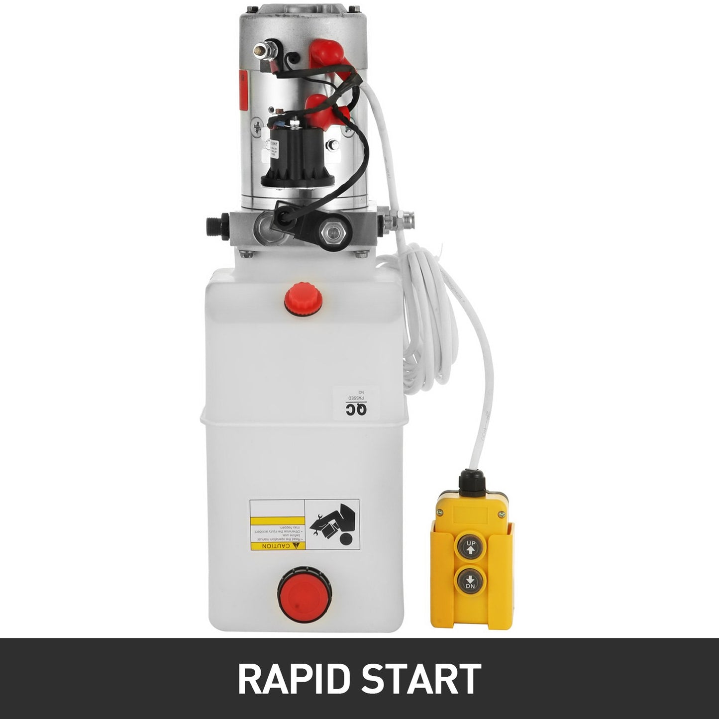 Mophorn hydraulpump 12v enkelverkande hydraulpump Hydraulpump för tippvagn Enkelverkande hydraulpump 7-liters hydraulpump Enkelverkande hydraulpump för dumper