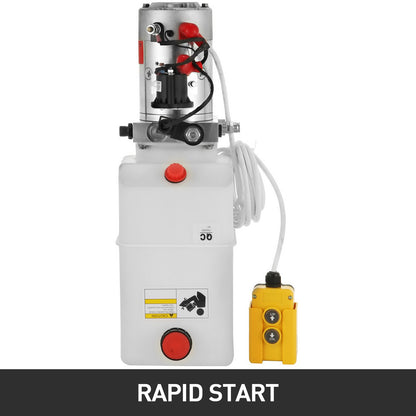 Mophorn hydraulpump 12v enkelverkande hydraulpump Hydraulpump för tippvagn Enkelverkande hydraulpump 7-liters hydraulpump Enkelverkande hydraulpump för dumper