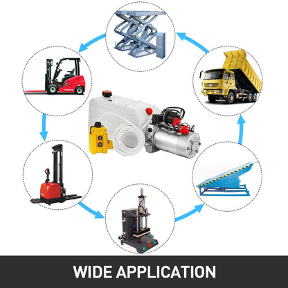 Mophorn hydraulpump 12v enkelverkande hydraulpump Hydraulpump för tippvagn Enkelverkande hydraulpump 7-liters hydraulpump Enkelverkande hydraulpump för dumper