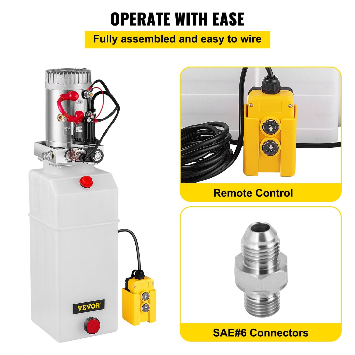 Hydraulaggregat 12V hydraulmotor Hydraulpump, hydraulpump för tippvagn Hydraulaggregat