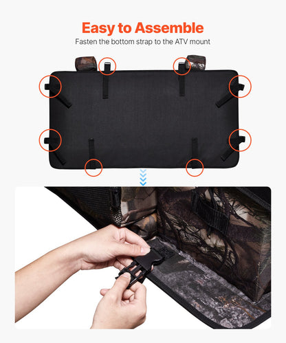 Förvaringsväska för ATV, 68L lastväska för ATV med svampdyna och flaskhållare, Förvaringsväska för pakethållare i 600D Oxfordtyg, passar de flesta ATV:ar med pakethållare, kompatibel med ATV, UTV, Can-Am