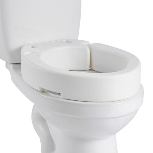 Raised Toilet Seat, 136.1 kg Load Capacity, 88.9 mm Lift Height, Commode Elevated Toilet Seat Riser with Enlarged Opening for Seniors, Elderly, Handicap, Disabled, Adults, Fits Elongated Bowl