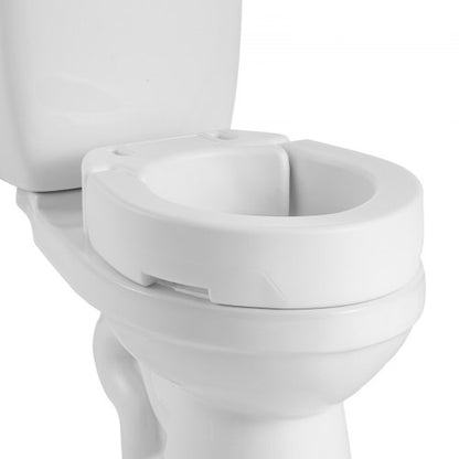 Raised Toilet Seat, 136.1 kg Load Capacity, 88.9 mm Lift Height, Commode Elevated Toilet Seat Riser with Enlarged Opening for Seniors, Elderly, Handicap, Disabled, and Adults, Fits Round Bowl