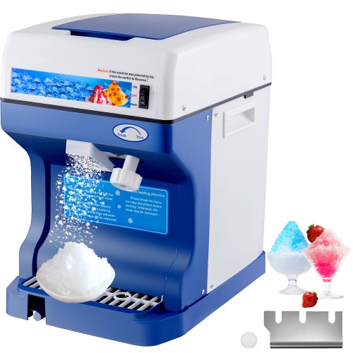 Snow Cone Machine 265LBS Commercial Ice Shaver Crusher 220V 50HZ Ice Crusher Shaver Machine Snow Flake Stainless Steel Food Grade for Kitchen Home Bars