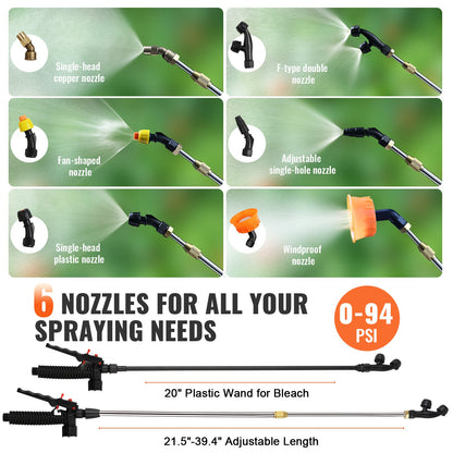 Backpack Sprayer Garden Sprayer with 15 L Reservoir 0-94 PSI