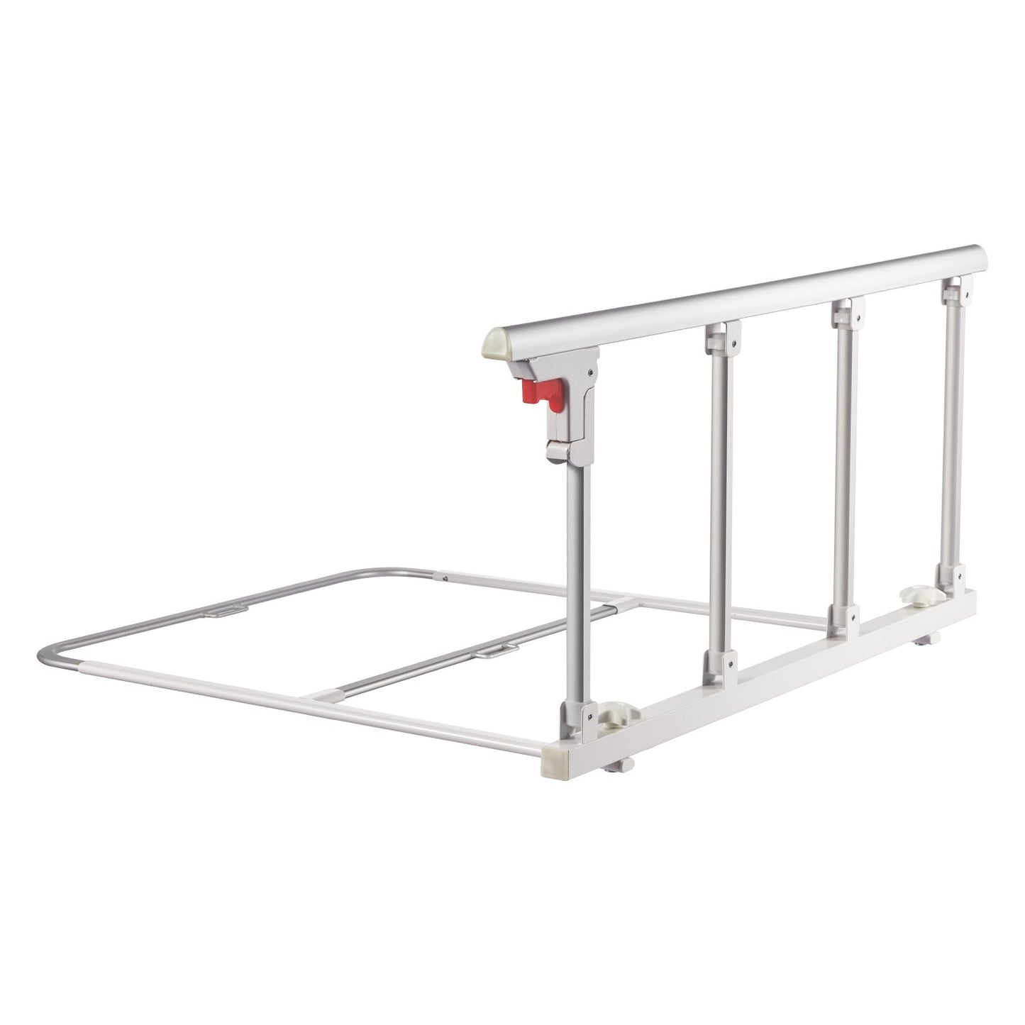 Hopfällbar sänggrind för äldre, 97 cm sängkant med fästrem, justerbar höjd för sängkant, sängstång i metall med hög hållfasthet, handskydd för äldre personer, passar king size-säng, queen size-säng, dubbelsäng och twin-säng