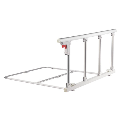 Hopfällbar sänggrind för äldre, 97 cm sängkant med fästrem, justerbar höjd för sängkant, sängstång i metall med hög hållfasthet, handskydd för äldre personer, passar king size-säng, queen size-säng, dubbelsäng och twin-säng