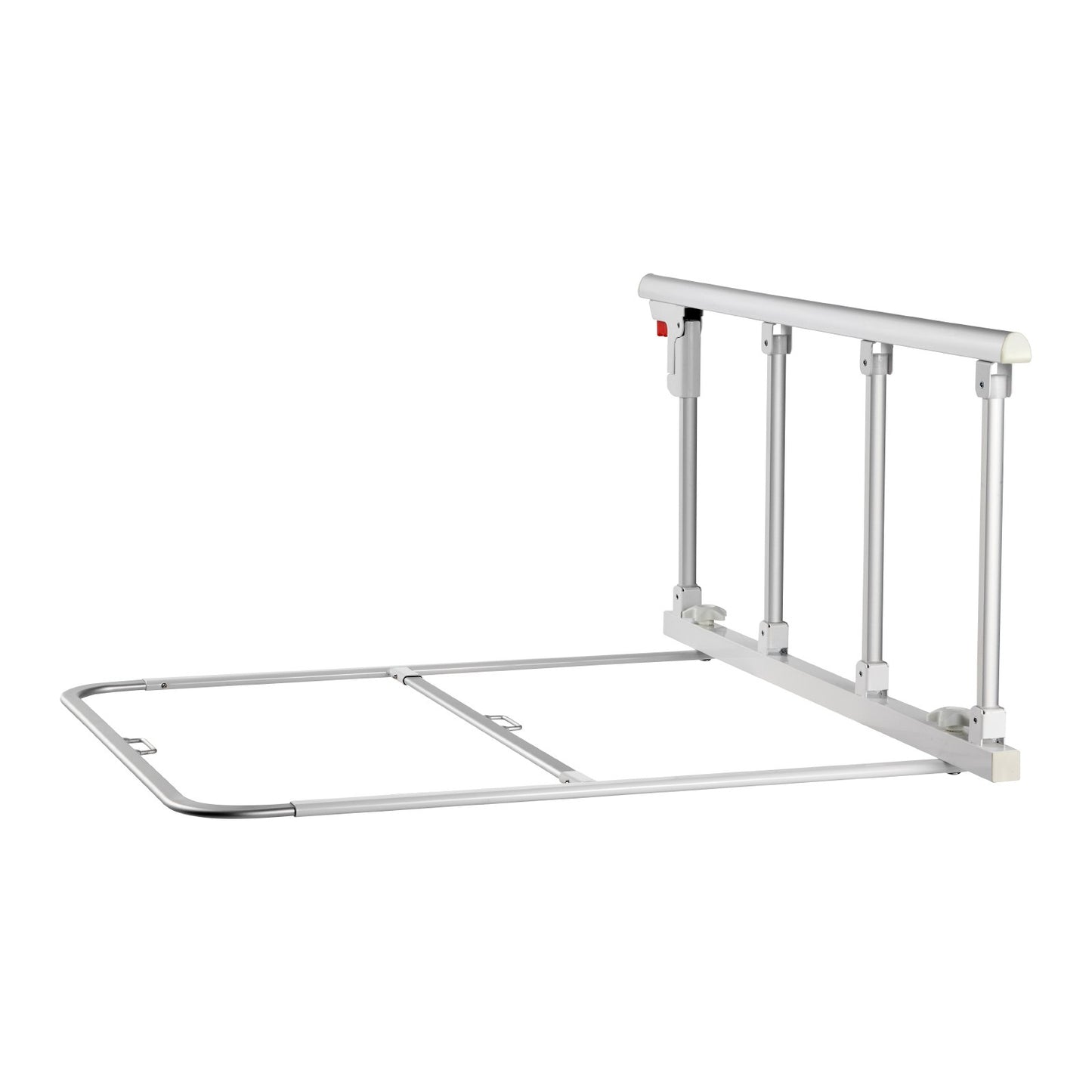 Hopfällbar sänggrind för äldre, 97 cm sängkant med fästrem, justerbar höjd för sängkant, sängstång i metall med hög hållfasthet, handskydd för äldre personer, passar king size-säng, queen size-säng, dubbelsäng och twin-säng