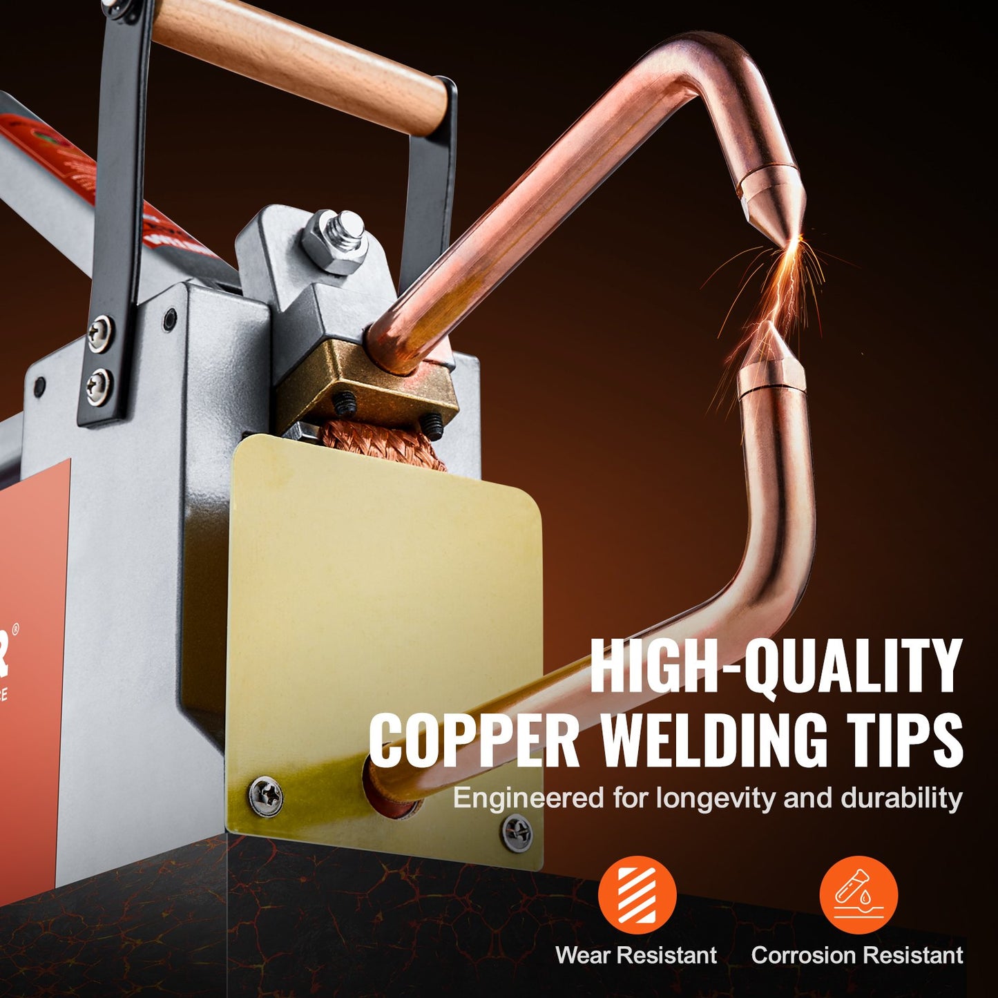 Bärbar punktsvets, 1/8-tums tjock punktsvetsmaskin med 1,5 kVA ingångskapacitet, handhållen svetsspets, pistolplåt, punktsvetsmaskin för kolstål, rostfritt stål, aluminiumplåt