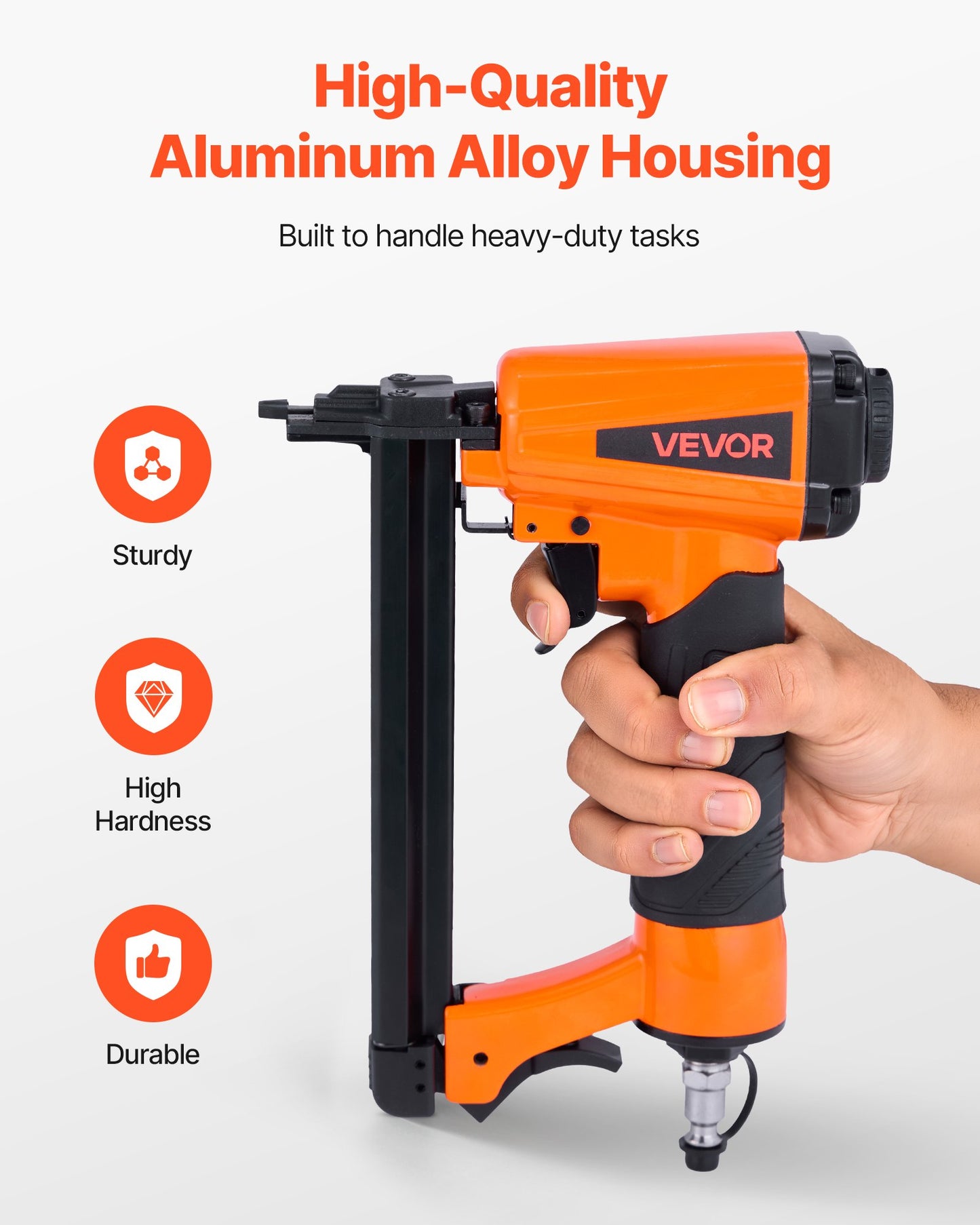 Pneumatic Staple Gun, 20 Gauge T50 Pneumatic Upholstery Stapler for 10.8mm Crown 4mm-16mm Length Staples, 70-110 PSI Air Staple Gun for Woodworking, Upholstering, Fabric, Crafts, DIY Projects