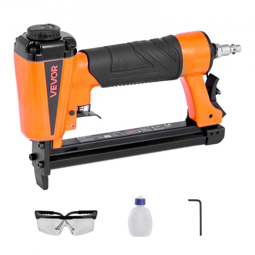 Pneumatic Staple Gun, 21 Gauge Pneumatic Upholstery Stapler for 80 Series 12.8mm Crown 6mm-16mm Length Staples, 70-110 PSI Air Staple Gun for Woodworking, Upholstering, Crafts, DIY Projects