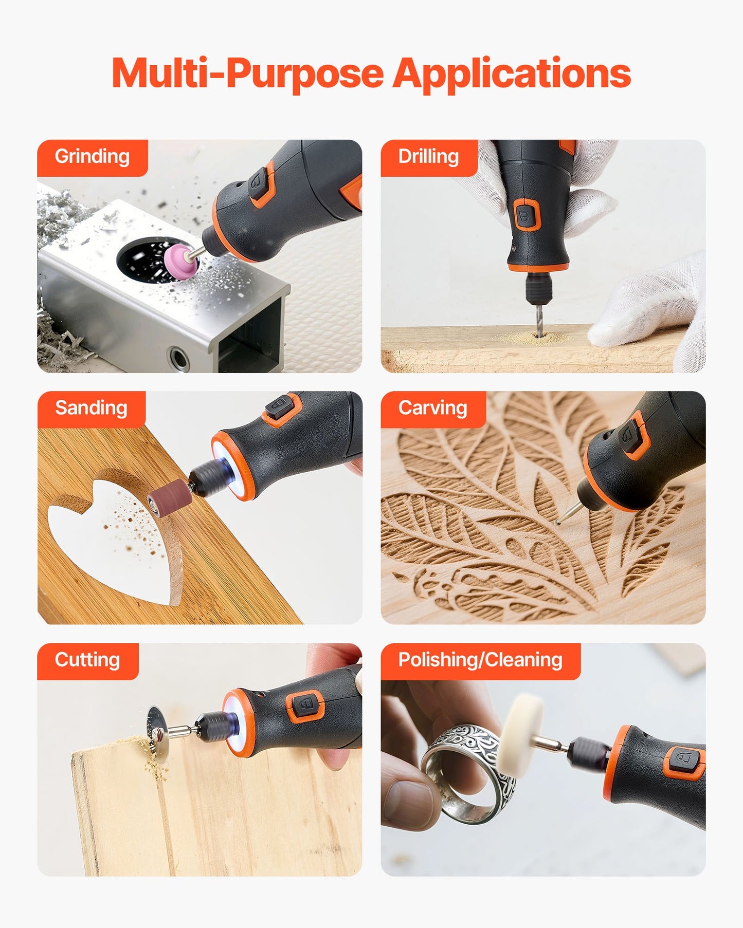73-delars sladdlöst roterande verktygssats, DC4V bärbart mini-elroterande verktyg, 5 hastighetsnivåer 7000-20000 varv/min Multifunktionella gör-det-själv-verktyg för gravyr, slipning, polering, snidning, skärning, gör-det-själv-pyssel