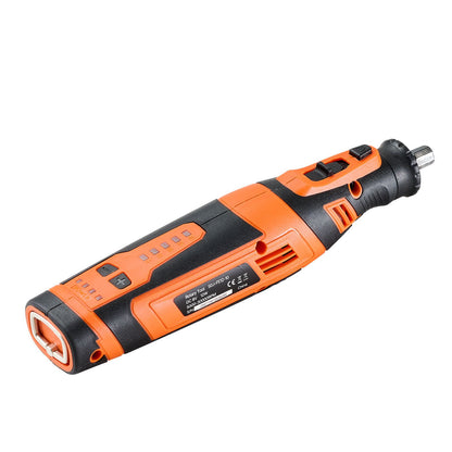 136-delars sladdlöst roterande verktygssats, DC8V bärbart mini-elroterande verktyg, 5 hastigheter 5000-30000 varv/min Multifunktionella gör-det-själv-verktyg för gravyr, slipning, polering, snidning, slipning, skärning, gör-det-själv-pyssel