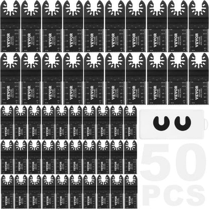 50 st oscillerande sågblad, universella snabbkopplingar för oscillerande sågblad, multiverktygsblad för trä, plast, aluminium, passar Dewalt, Milwaukee, Hitachi, Chicago, Craftsman