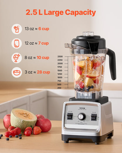 Blender for Smoothies, 85 oz 1600W, Professional Blender with Powerful Motor, Multi-Functional Food Processing Blender for Smoothie/Milkshake/Juice, Fits for Kitchen