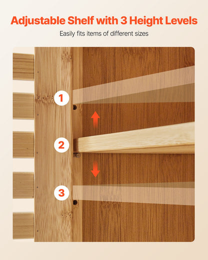 Badrumsskåp med 2 dörrar och justerbar hylla, 3 höjdnivåer, förvaring över toaletten, medicinskåp, väggmonterad, hängande organiserare med hyllor för tvättstuga, kök, toalett