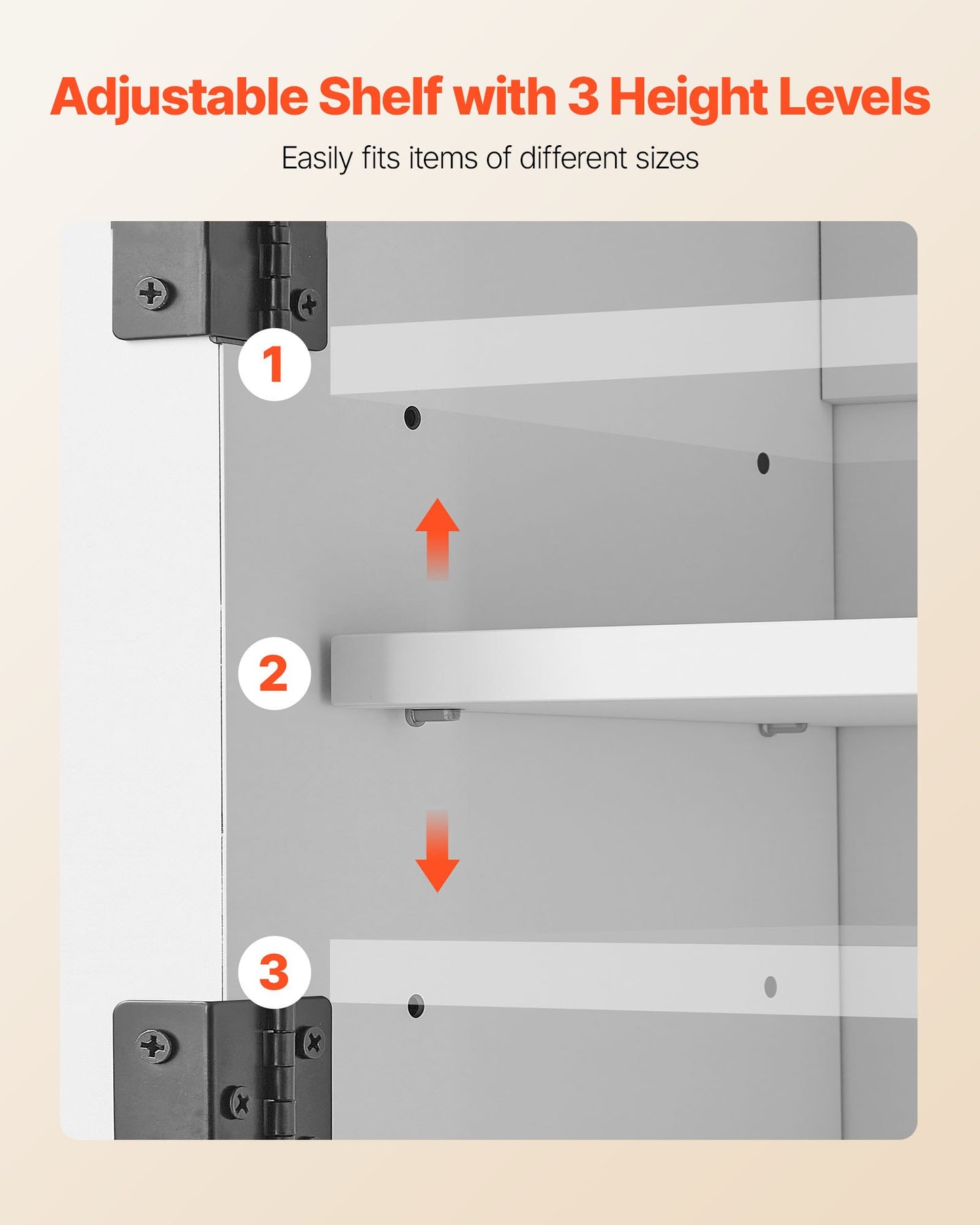 Badrumsskåp med 2 dörrar och justerbar hylla, förvaring över toaletten, väggmonterat medicinskåp, hängande organisatör med låda och öppen skiljevägg för tvättstuga, kök, toalett, vit
