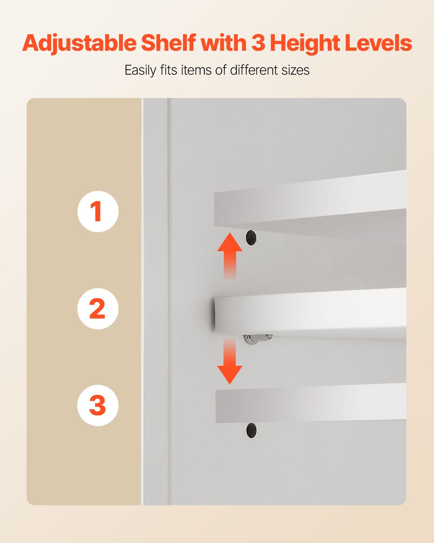 Badrumsskåp med 2 dörrar och justerbar hylla, förvaring över toaletten, väggmonterat medicinskåp, hängande organiserare med hyllor och öppen skiljevägg för tvättstuga, kök, toalett, vit
