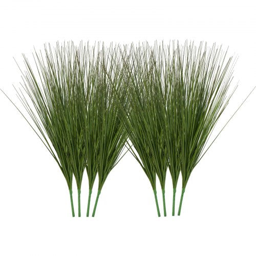 Artificial Grass Plant, 686mm Faux Onion Grass Fake Greenery Shrubs Plant, Premium PVC for Indoor Outdoor House Home Garden Office Room Décor, Housewarming, 8 Pack Green