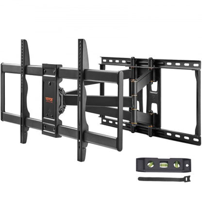 Full Motion TV Mount Fits for Most 37-90 inch TVs, Swivel Tilt Horizontal Adjustment TV Wall Mount Bracket with 4 Articulating Arms, Max VESA 600x400mm, Holds up to 165 lbs