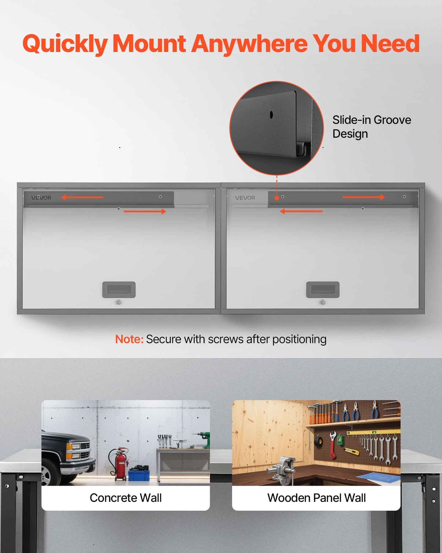 Metallväggskåp, 77B x 30,5D x 50H cm, Flytande garageverktygsskåp med uppfällbar dörr och hyllplan, 108,9 kg lastkapacitet, Lämplig för garage, källare, kök, lager. Montering krävs.