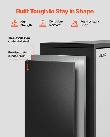 Metal Wall Cabinet, 77W x 30.5D x 50H cm, Floating Garage Tool Cabinet with Up-Flip Door and Shelf, 108.9 kg Load Capacity, Fit for Garage, Basement, Kitchen, Warehouse Assembly Required