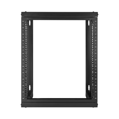 12U Wall Mount Server Rack, 68.04 kg Max Load Capacity, Open Frame Network Rack with 180 Degrees Gate Swing Door, Carbon Steel, Ideal for IT Network Equipment & AV Devices Computer Server, Black