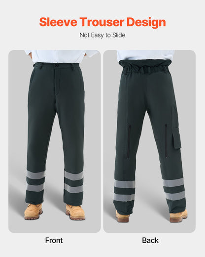 Chainsaw Chaps Wrap, Class A, 8 Layers Chainsaw Pants with Adjustable Belt & Gear Pocket, Chain Saw Chaps for Men/Women, Chainsaw Safety Equipment for Loggers Forest Workers X-Large Black