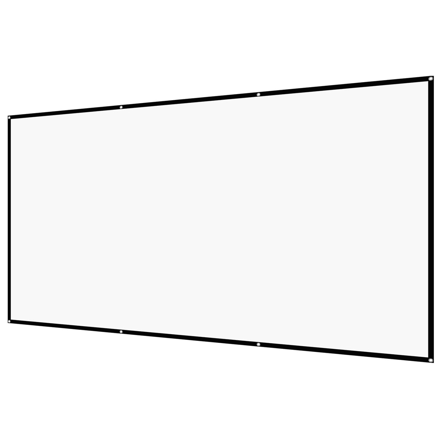Projektorduk, 3048 mm 16:9 4K 1080 HD projektionsduk, väggmonterad projektionsskärm med 8 krokar och dubbelhäftande tejp, bärbar filmduk för familjens hemmakontorsbio