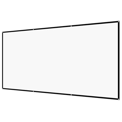 Projektorduk, 3048 mm 16:9 4K 1080 HD projektionsduk, väggmonterad projektionsskärm med 8 krokar och dubbelhäftande tejp, bärbar filmduk för familjens hemmakontorsbio