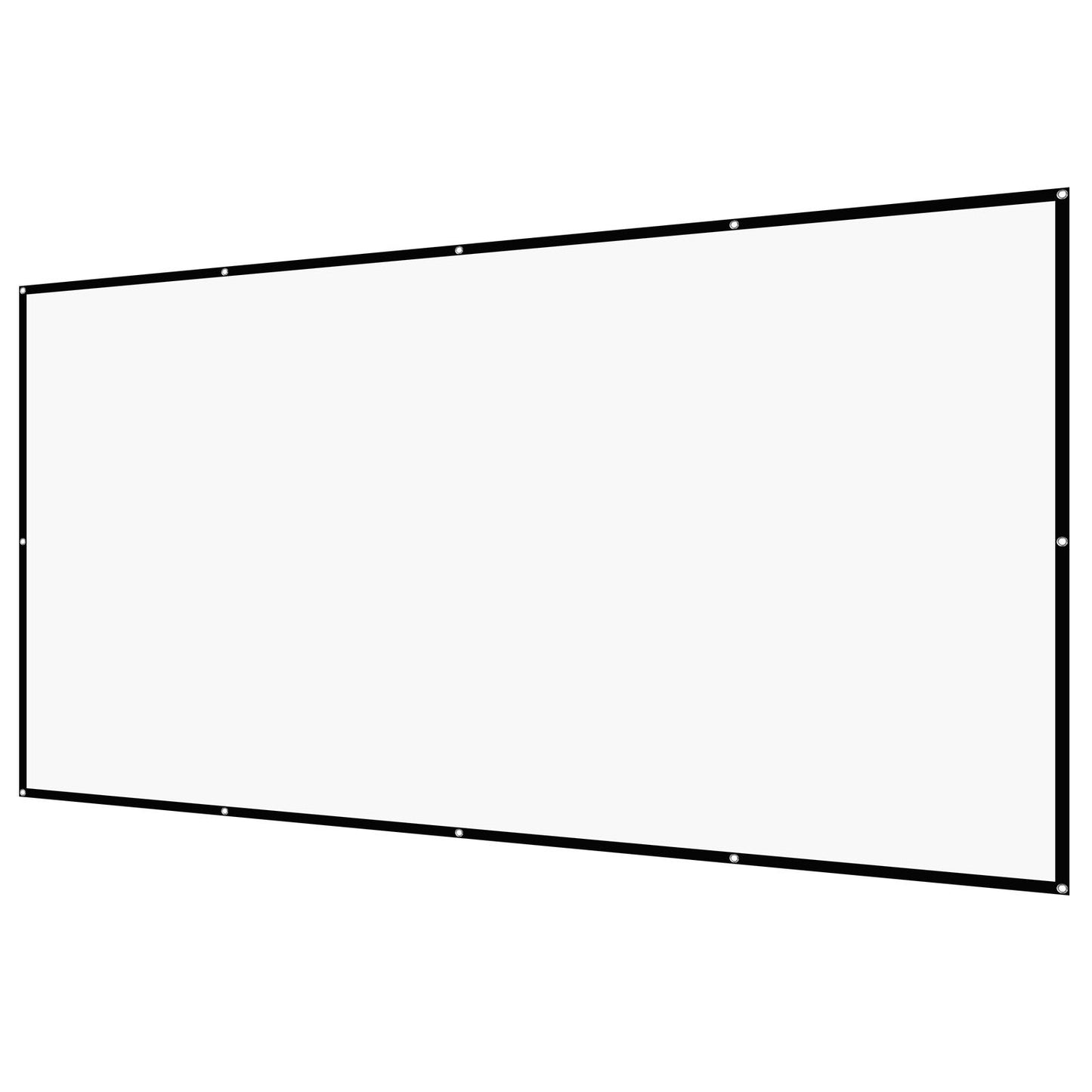 Projektorduk, 3810 mm 16:9 4K 1080 HD projektionsduk, väggmonterad projektionsskärm med 12 krokar och dubbelhäftande tejp, bärbar filmduk för hemmabio på familjen/kontoret