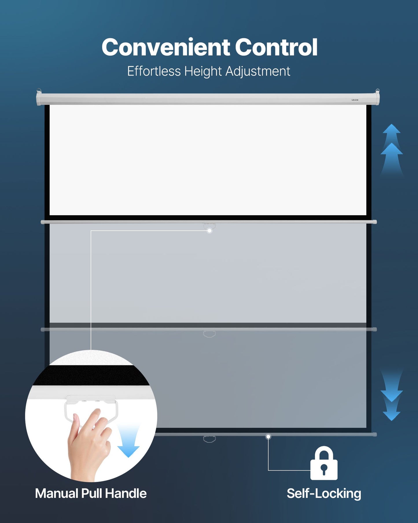 Manuell projektorduk, 3048 mm 1:1 4K 1080 HD infällbar neddragbar projektorduk, väggmonterad filmprojektion med dragrep, bärbar projektorduk för hemmabio på familjekontor