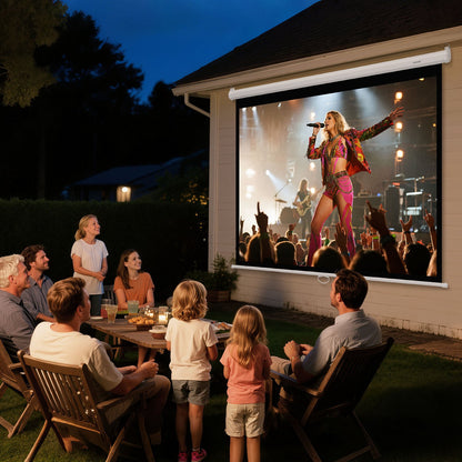 Manuell projektorduk, 1829 mm 4:3 4K 1080 HD infällbar neddragbar projektorduk, väggmonterad filmprojektion med dragrep, bärbar projektorduk för hemmabio på familjekontor