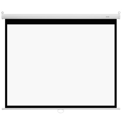 Manuell projektorduk, 1829 mm 4:3 4K 1080 HD infällbar neddragbar projektorduk, väggmonterad filmprojektion med dragrep, bärbar projektorduk för hemmabio på familjekontor