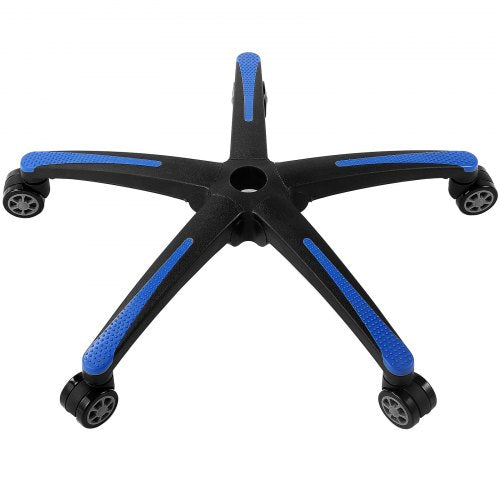 Office Chair Base Replacement, 28", 2500 lbs Static Load, Heavy Duty Universal Computer Desk Chair Stool Base Part with 5 Casters and Reinforced Legs, Desk Chair Base Replacement, Black + Blue