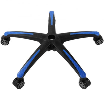 Office Chair Base Replacement, 28", 2500 lbs Static Load, Heavy Duty Universal Computer Desk Chair Stool Base Part with 5 Casters and Reinforced Legs, Desk Chair Base Replacement, Black + Blue