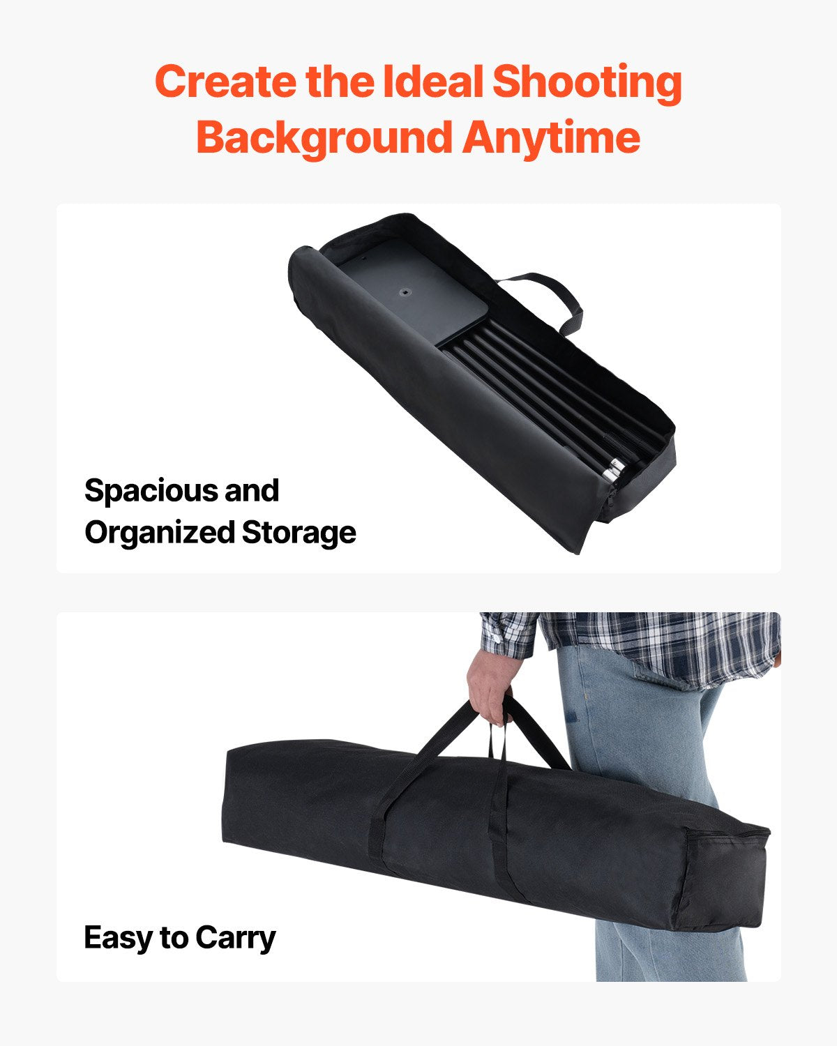 Backdrop Stand, 8.5 x 10 ft Adjustable Photo Backdrop Stand Kit, Portable Background Backdrop Stand with 7 Crossbars, Heavy Duty Projector Screen Stand, for Wedding, Photo Video Studio & Party