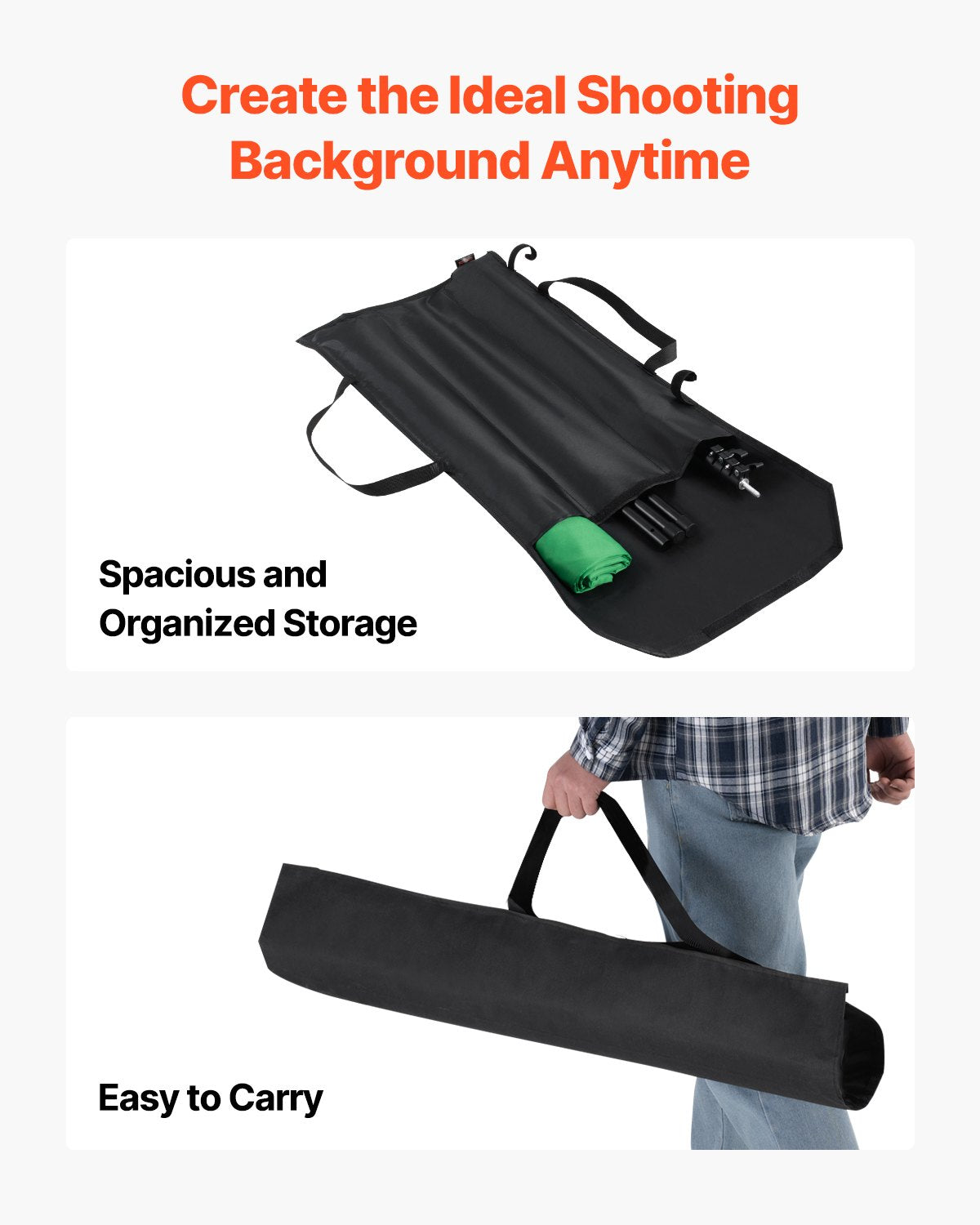 Bakgrundsstativ, 5 x 6,5 fot justerbart fotobakgrundsstativ, bärbart bakgrundsstativ med 3 tvärstänger, kraftigt projektordukstativ, för bröllop, fotovideostudio och fest