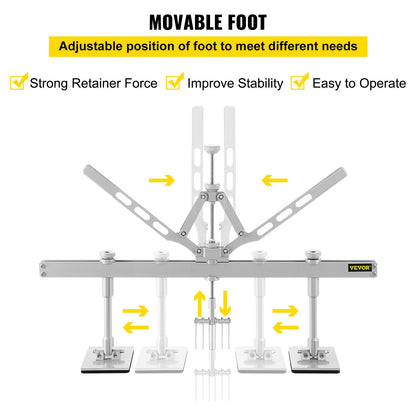 Dent Pull Lever Bar Kit Fit for Aluminum and Steel Dent Pulling with 6 Claw Hook 75cm Dent Remover Bar for Auto Body Dent Repair