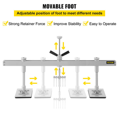 Car Dent Puller Kit, 85CM Dent Pull Lever 6 Claw Hook Accessories, Paintless Dent Removal Kit Dent Pull Lever Bar Kit for Auto Body Repair Door Dings and Hail Damage