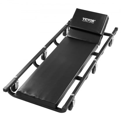 Mechanic Garage Creeper, 1016 mm, 136.1 kg Capacity Automotive Rolling Creeper with 6 Casters Adjustable Cushioned Headrest, Heavy Duty Steel Frame Low Profile for Garages, Repair Shops, and DIY