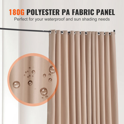 Room Divider, Portable Panel Room Divider with Wheels Curtain Divider Stand, Freestanding Room Divider Privacy Screen for Office, Bedroom, Dining Room, Study, Brown